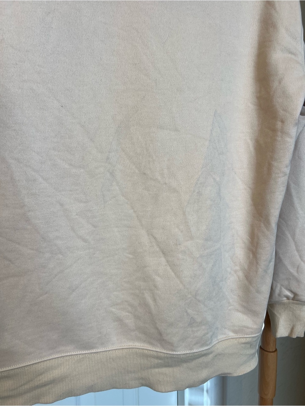 Essentials Men's Beige Pullover Hoodie with Minimal Print - Picture 6 of 7